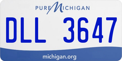 MI license plate DLL3647