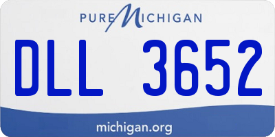 MI license plate DLL3652