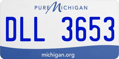MI license plate DLL3653