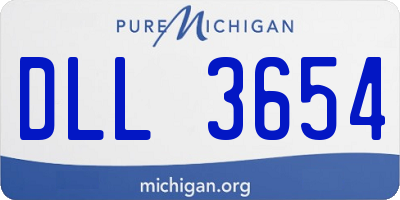 MI license plate DLL3654