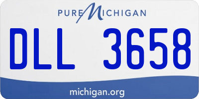 MI license plate DLL3658