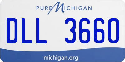 MI license plate DLL3660