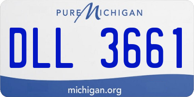 MI license plate DLL3661