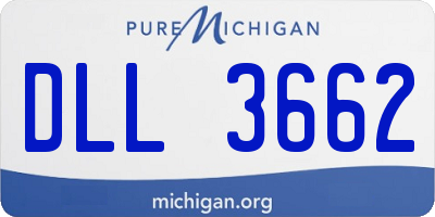 MI license plate DLL3662