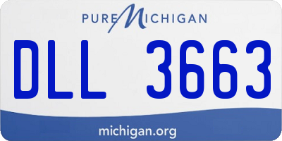 MI license plate DLL3663