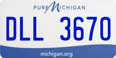 MI license plate DLL3670