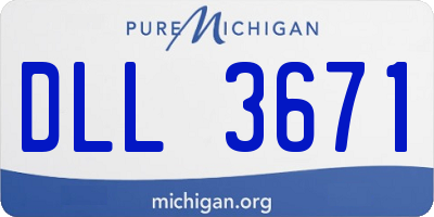 MI license plate DLL3671