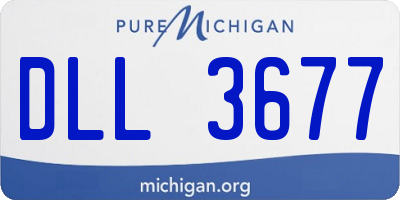 MI license plate DLL3677