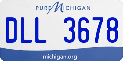 MI license plate DLL3678