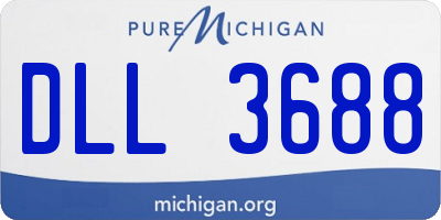 MI license plate DLL3688