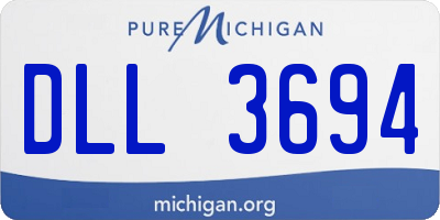 MI license plate DLL3694
