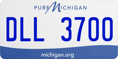 MI license plate DLL3700