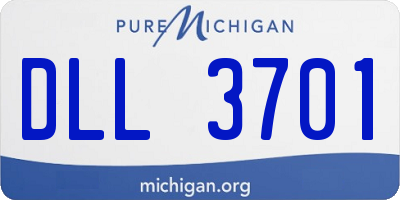 MI license plate DLL3701