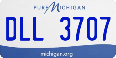MI license plate DLL3707