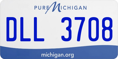 MI license plate DLL3708