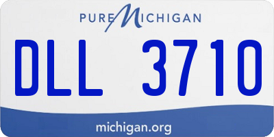 MI license plate DLL3710