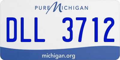 MI license plate DLL3712