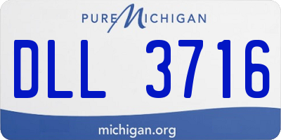 MI license plate DLL3716