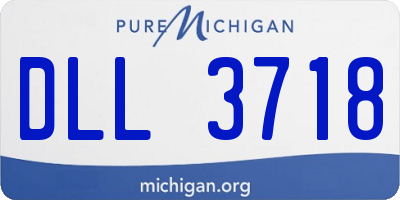 MI license plate DLL3718