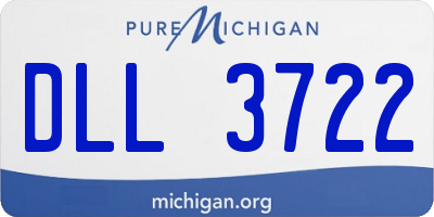 MI license plate DLL3722