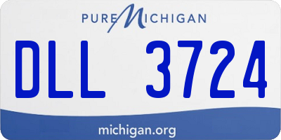 MI license plate DLL3724