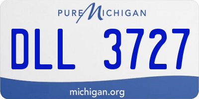 MI license plate DLL3727