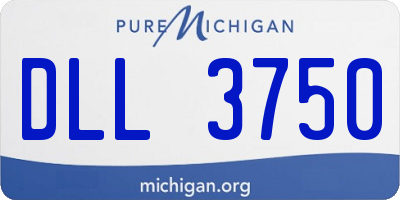 MI license plate DLL3750