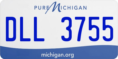MI license plate DLL3755