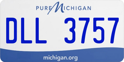 MI license plate DLL3757