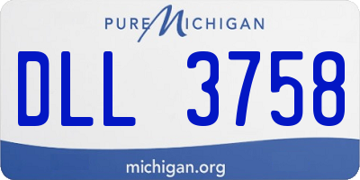 MI license plate DLL3758