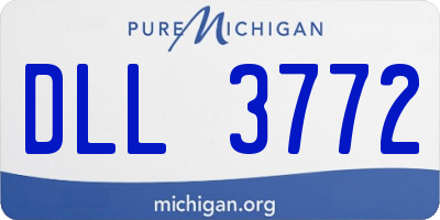 MI license plate DLL3772