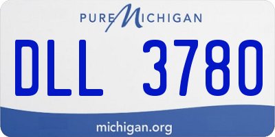 MI license plate DLL3780