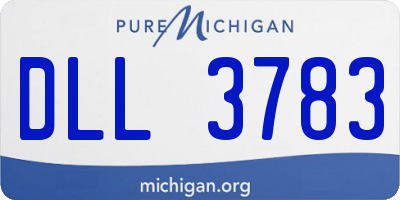 MI license plate DLL3783