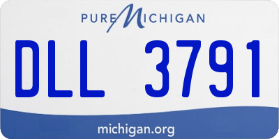 MI license plate DLL3791