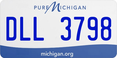 MI license plate DLL3798
