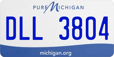 MI license plate DLL3804