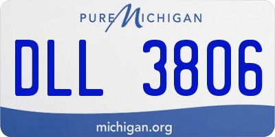 MI license plate DLL3806