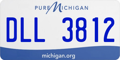 MI license plate DLL3812