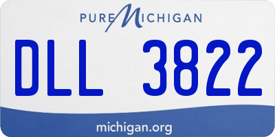 MI license plate DLL3822