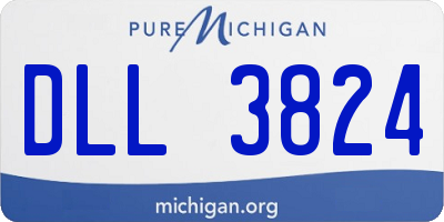 MI license plate DLL3824