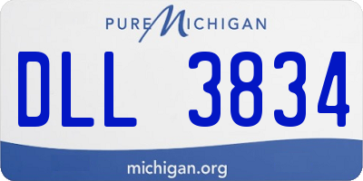 MI license plate DLL3834