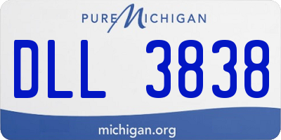 MI license plate DLL3838