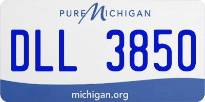 MI license plate DLL3850
