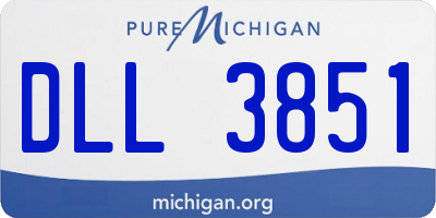 MI license plate DLL3851