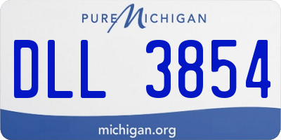 MI license plate DLL3854