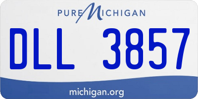 MI license plate DLL3857
