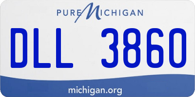 MI license plate DLL3860