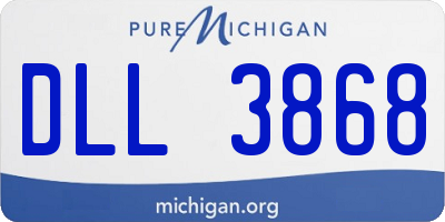 MI license plate DLL3868