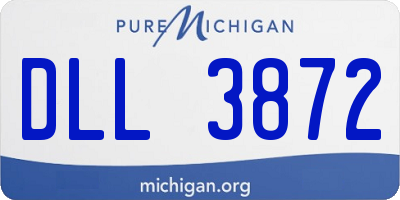 MI license plate DLL3872