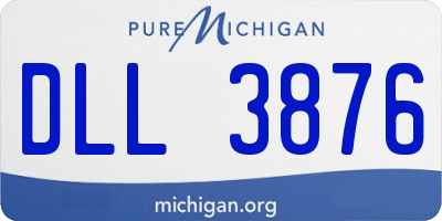 MI license plate DLL3876